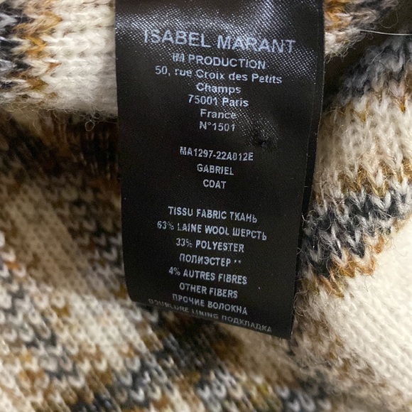 New with tag Isabel Marant Etoile plaid Gabriel coat - Picture 14 of 16